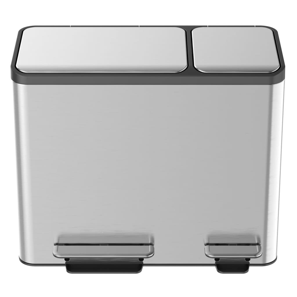 EKO Pedal Bin EcoCasa 3x15 L Matte Silver