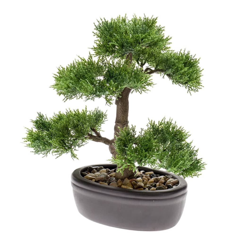 Emerald Artificial Cedar Bonsai Green 32 cm 420001