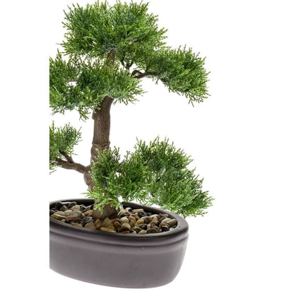 Emerald Artificial Cedar Bonsai Green 32 cm 420001