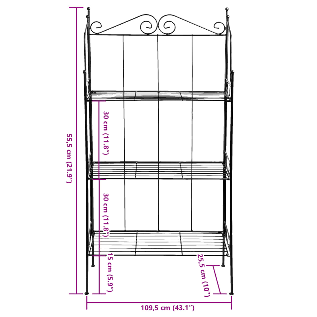 Esschert Design Etagere 3-Tier Shelf L