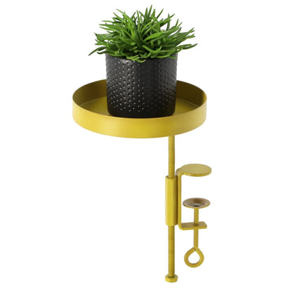 Esschert Design Plant Tray with Clamp Round Gold S