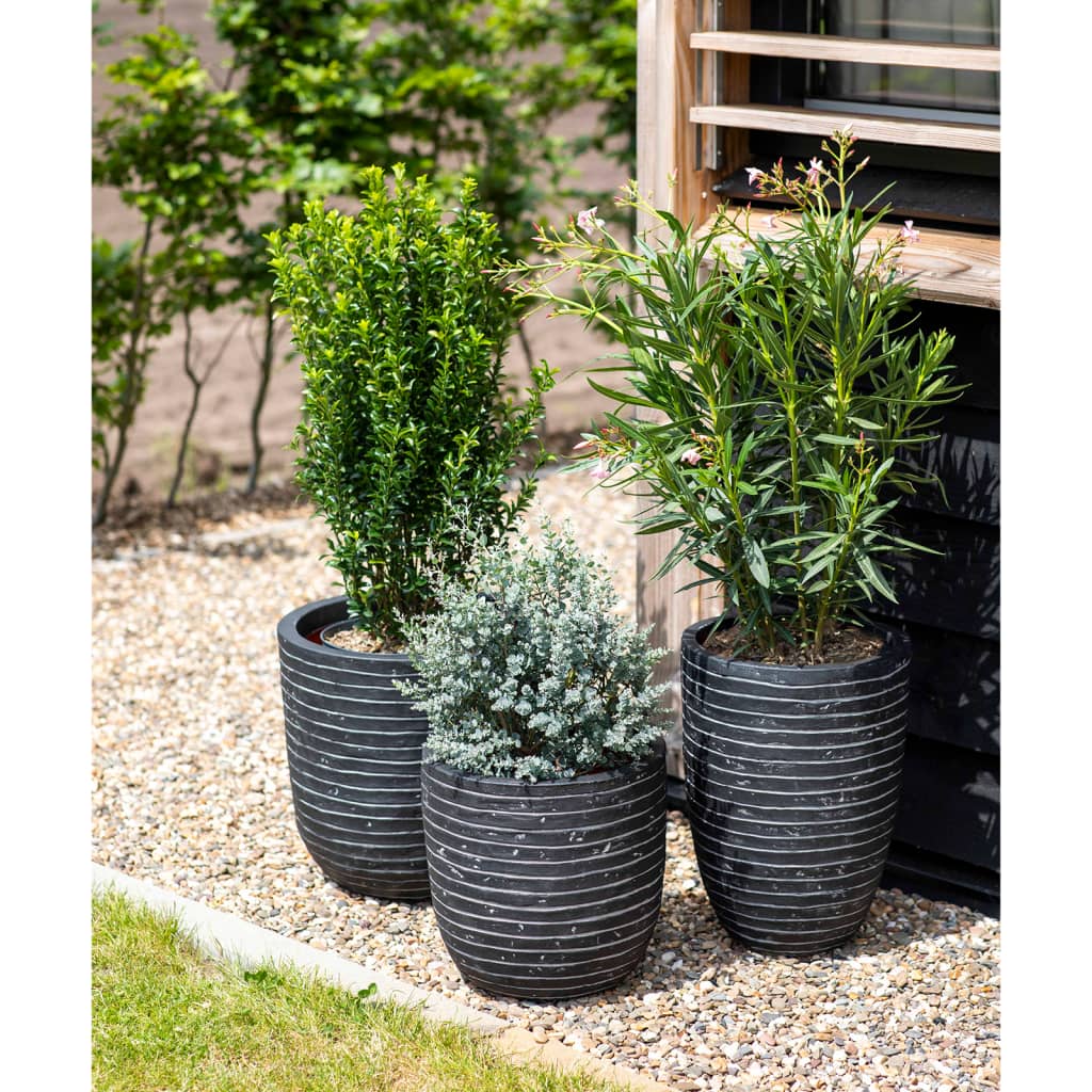 Capi Egg Planter Nature Row 35x34 cm Anthracite KRWZ932