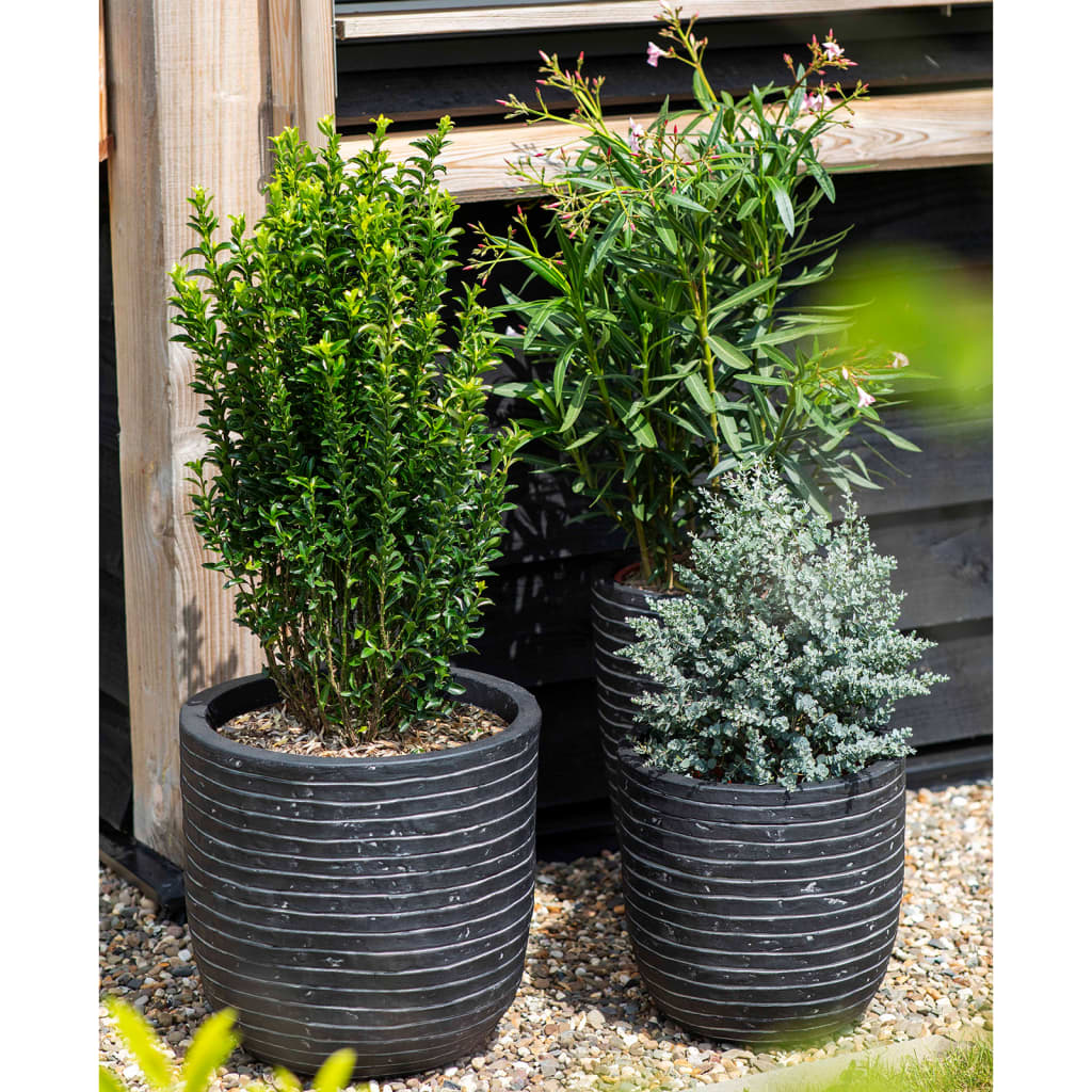 Capi Egg Planter Nature Row 35x34 cm Anthracite KRWZ932