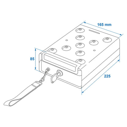 ProPlus Steel safe with holder 225x165x85mm