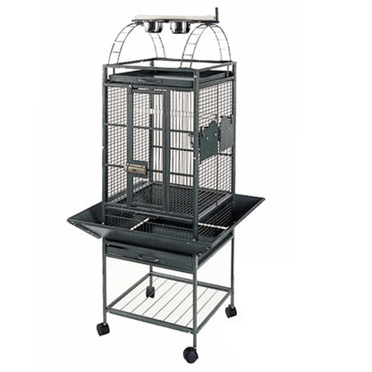 Strong Parrot Cage Villa Helios Silverstone Grey 46x46x149 cm 93016