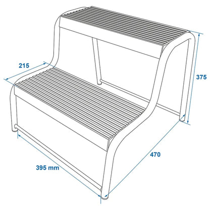 ProPlus Double Step Stool for Caravan/Motorhome Black 360822