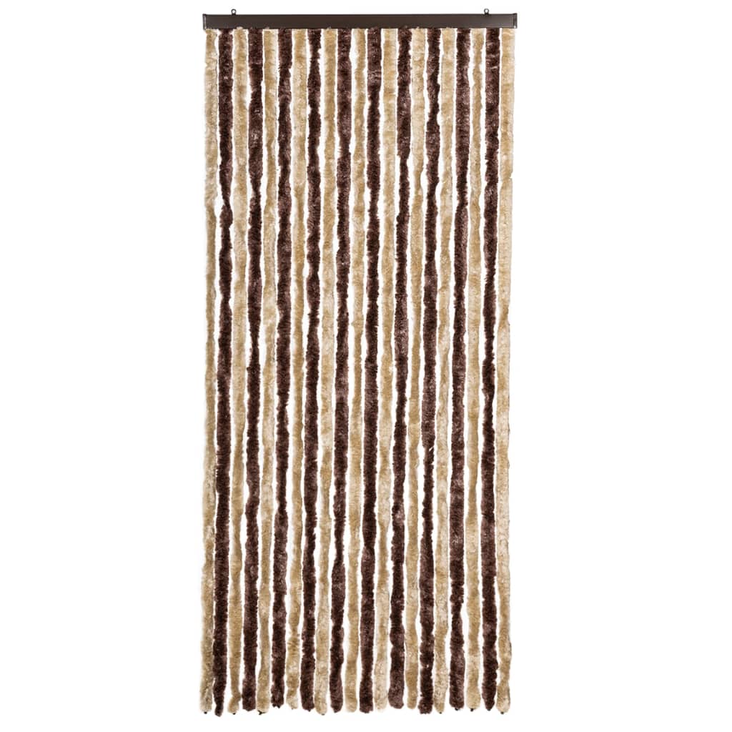 Insect Curtain Beige and Light Brown 90x220 cm Chenille