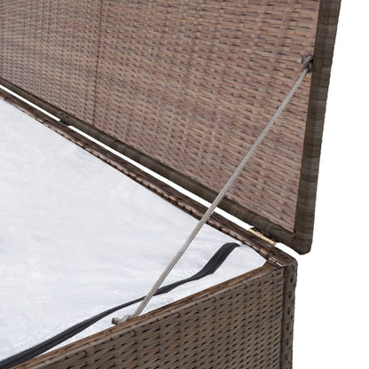 Garden Storage Box Brown 120x50x60 cm Poly Rattan