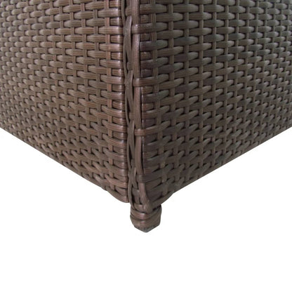 Garden Storage Box Brown 120x50x60 cm Poly Rattan