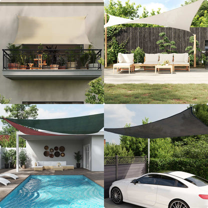 Sunshade Sail HDPE Square 2x2 m Cream