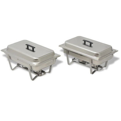 2 Piece Chafing Dish Set Stainless Steel