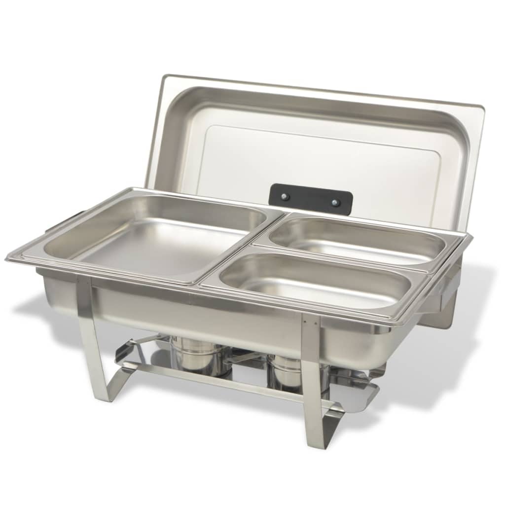 2 Piece Chafing Dish Set Stainless Steel