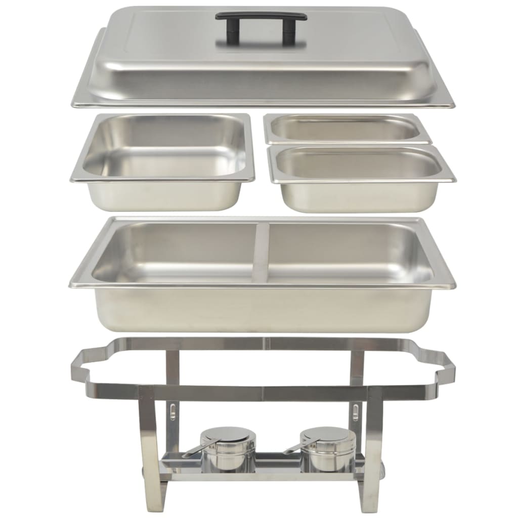 2 Piece Chafing Dish Set Stainless Steel