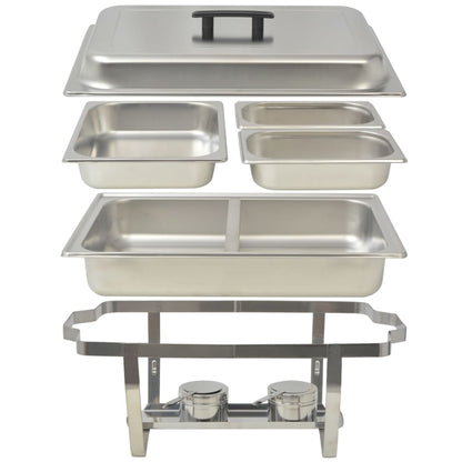 2 Piece Chafing Dish Set Stainless Steel