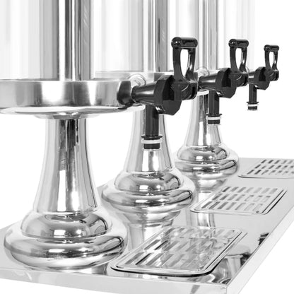 Triple Juice Dispenser Stainless Steel 3 x 8 L