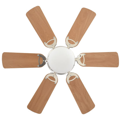 Ornate Ceiling Fan with Light 82 cm Light Brown