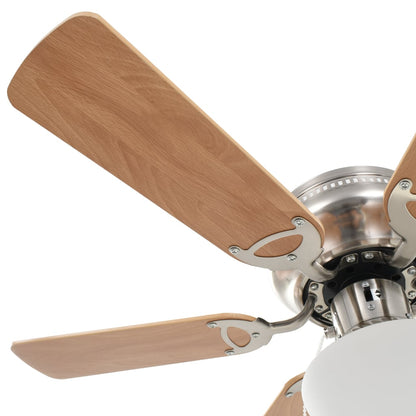 Ornate Ceiling Fan with Light 82 cm Light Brown