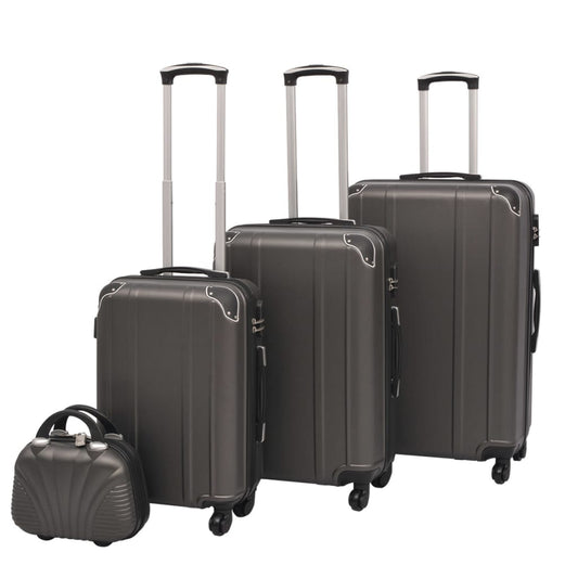 Four Piece Hardcase Trolley Set Anthracite