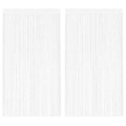 String Curtains 2 pcs 140x250 cm White