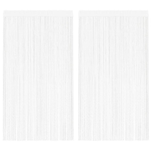 String Curtains 2 pcs 140x250 cm White