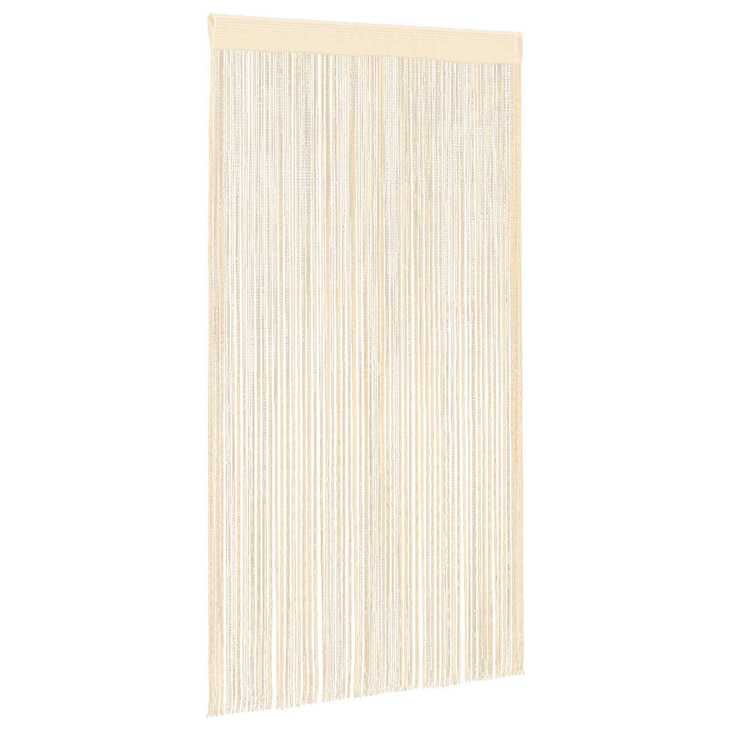 String Curtains 2 pcs 100x250 cm Cream