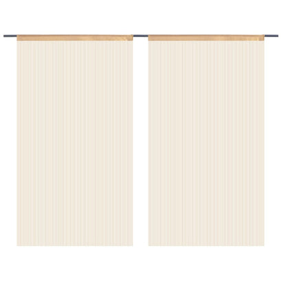 String Curtains 2 pcs 100x250 cm Beige