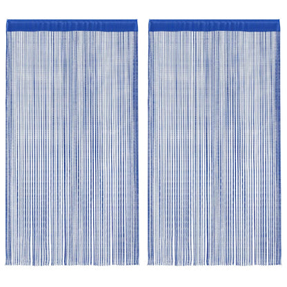 String Curtains 2 pcs 100x250 cm Blue