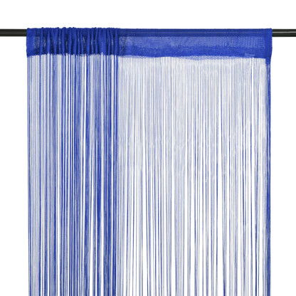 String Curtains 2 pcs 140x250 cm Blue