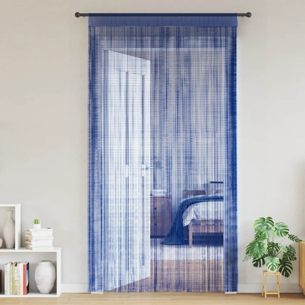 String Curtains 2 pcs 140x250 cm Blue