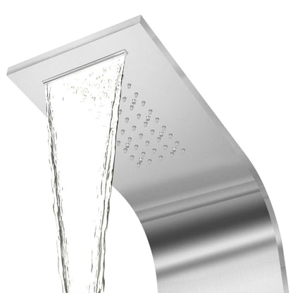 Shower Panel System Stainless Steel Curved