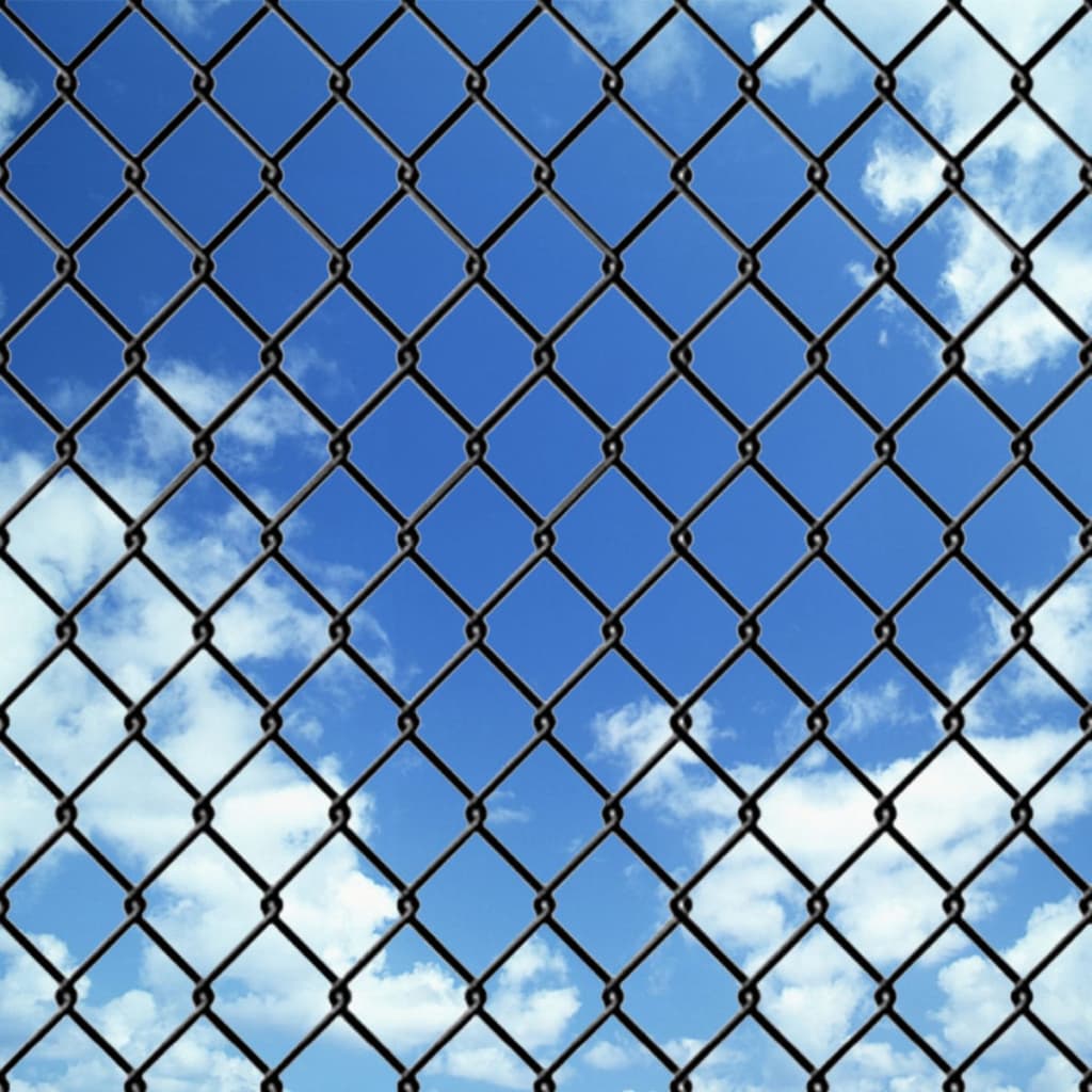 Chain Link Fence Steel 25x0.8 m Grey