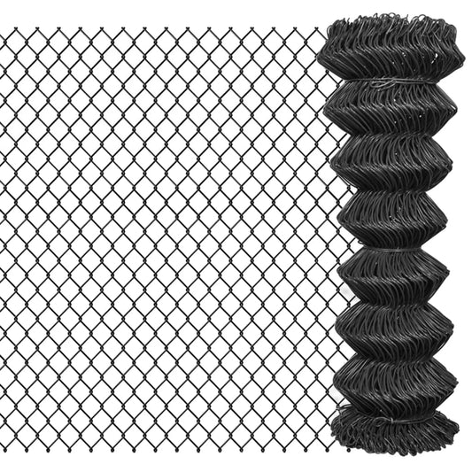 Chain Link Fence Steel 25x1.25 m Grey