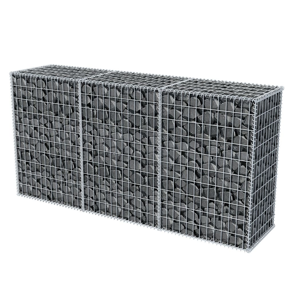 Gabion Basket Galvanised Steel 200x50x100 cm