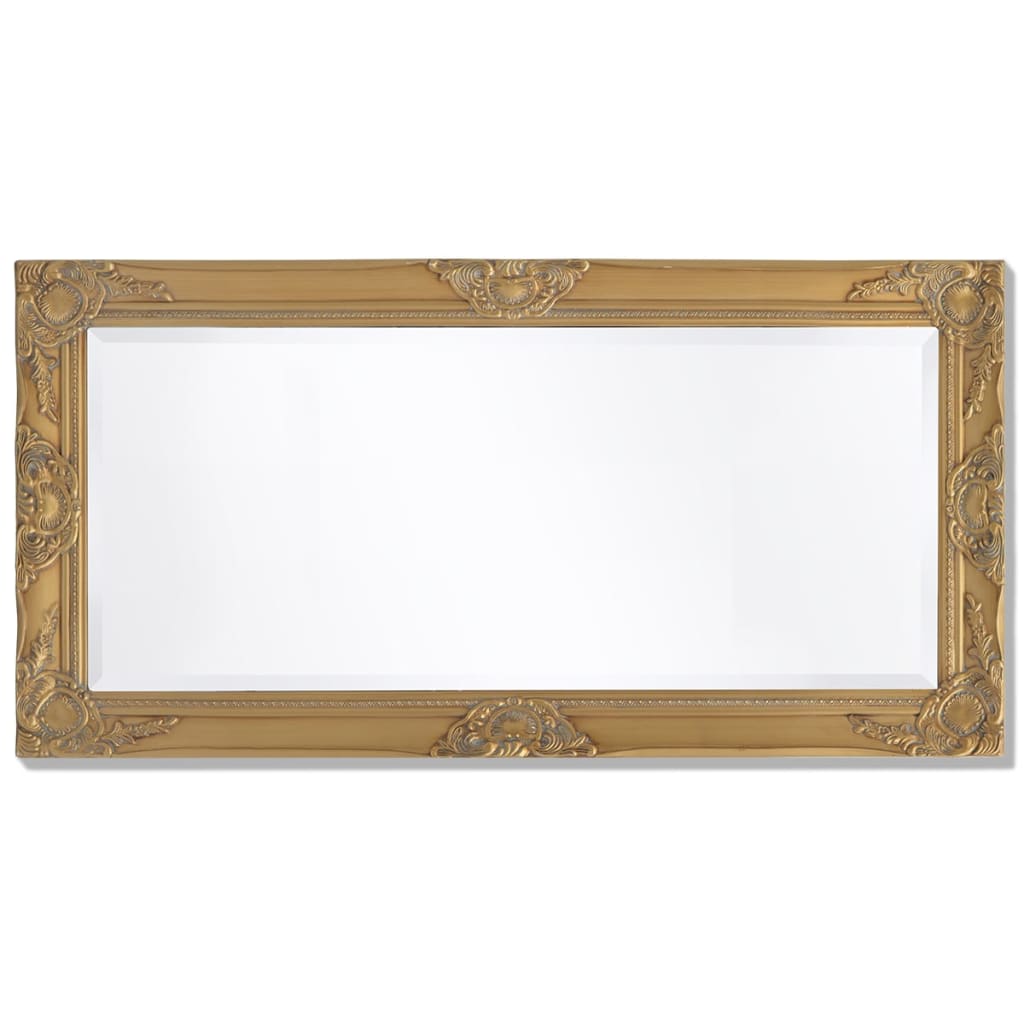 Wall Mirror Baroque Style 100x50 cm Gold