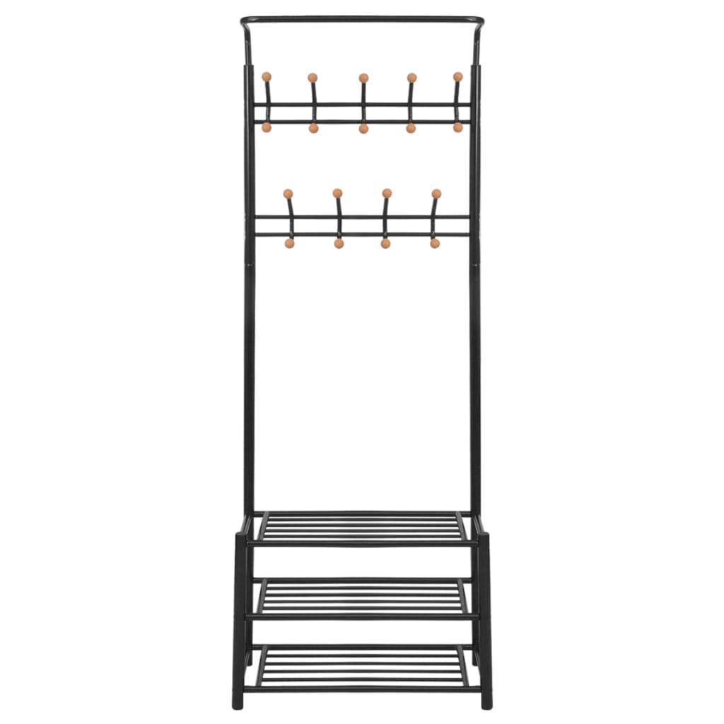 Clothes Rack with Shoe Storage 68x32x182.5 cm Black