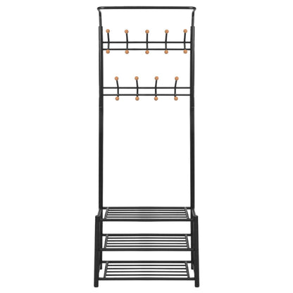 Clothes Rack with Shoe Storage 68x32x182.5 cm Black