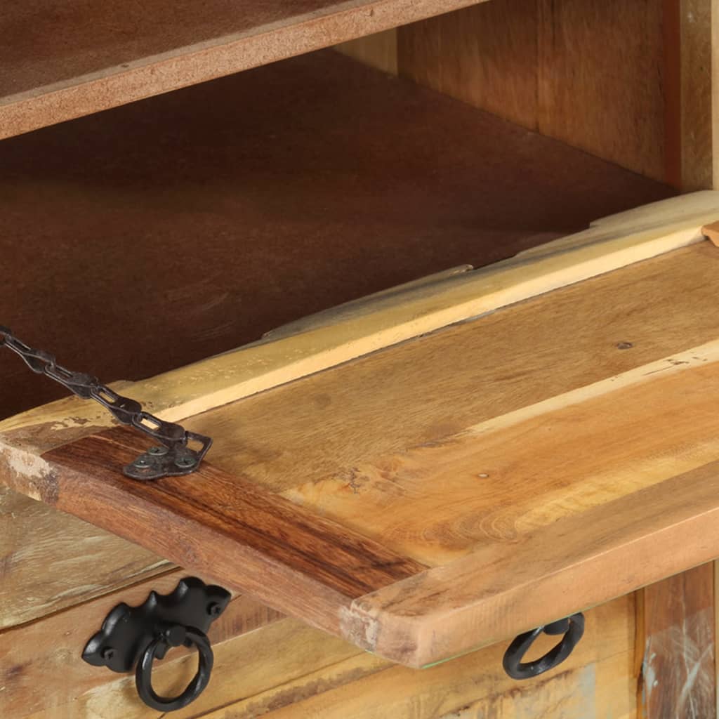 4-Layer Shoe Cabinet with Drawer Solid Reclaimed Wood