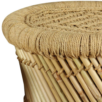 Stools 2 pcs Bamboo and Jute