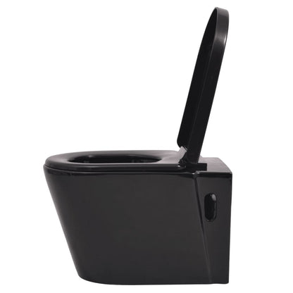 Wall Hung Toilet Ceramic Black