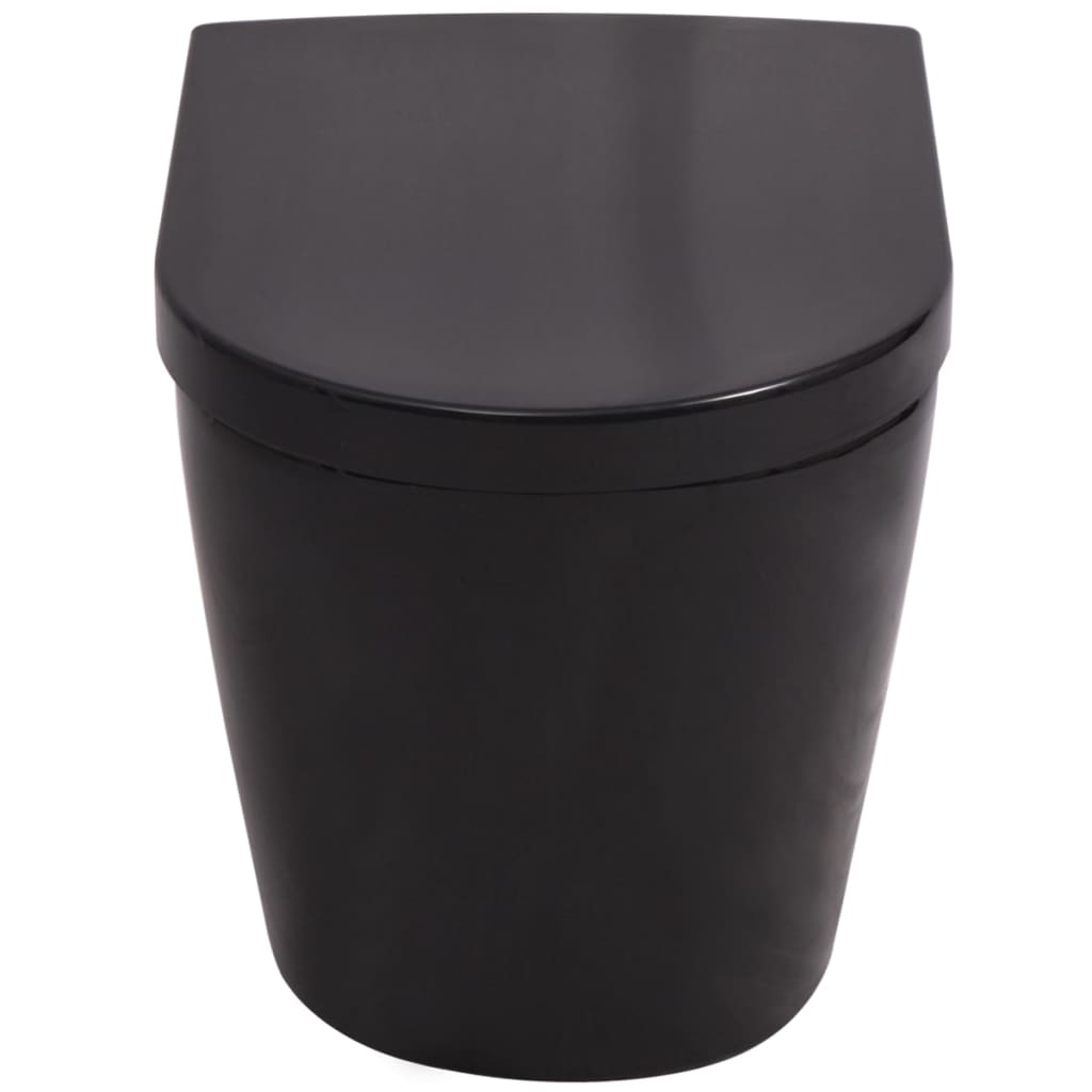 Wall Hung Toilet Ceramic Black