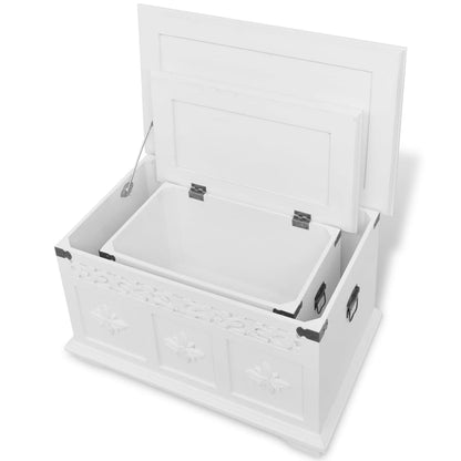 Two Piece Storage Chest Set White