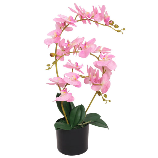 Artificial Orchid Plant with Pot 65 cm Pink