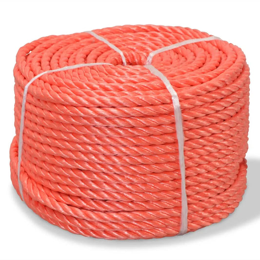 Twisted Rope Polypropylene 10 mm 100 m Orange