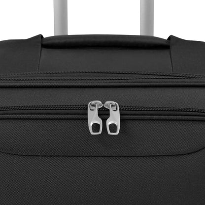 3 Piece Soft Case Trolley Set Black