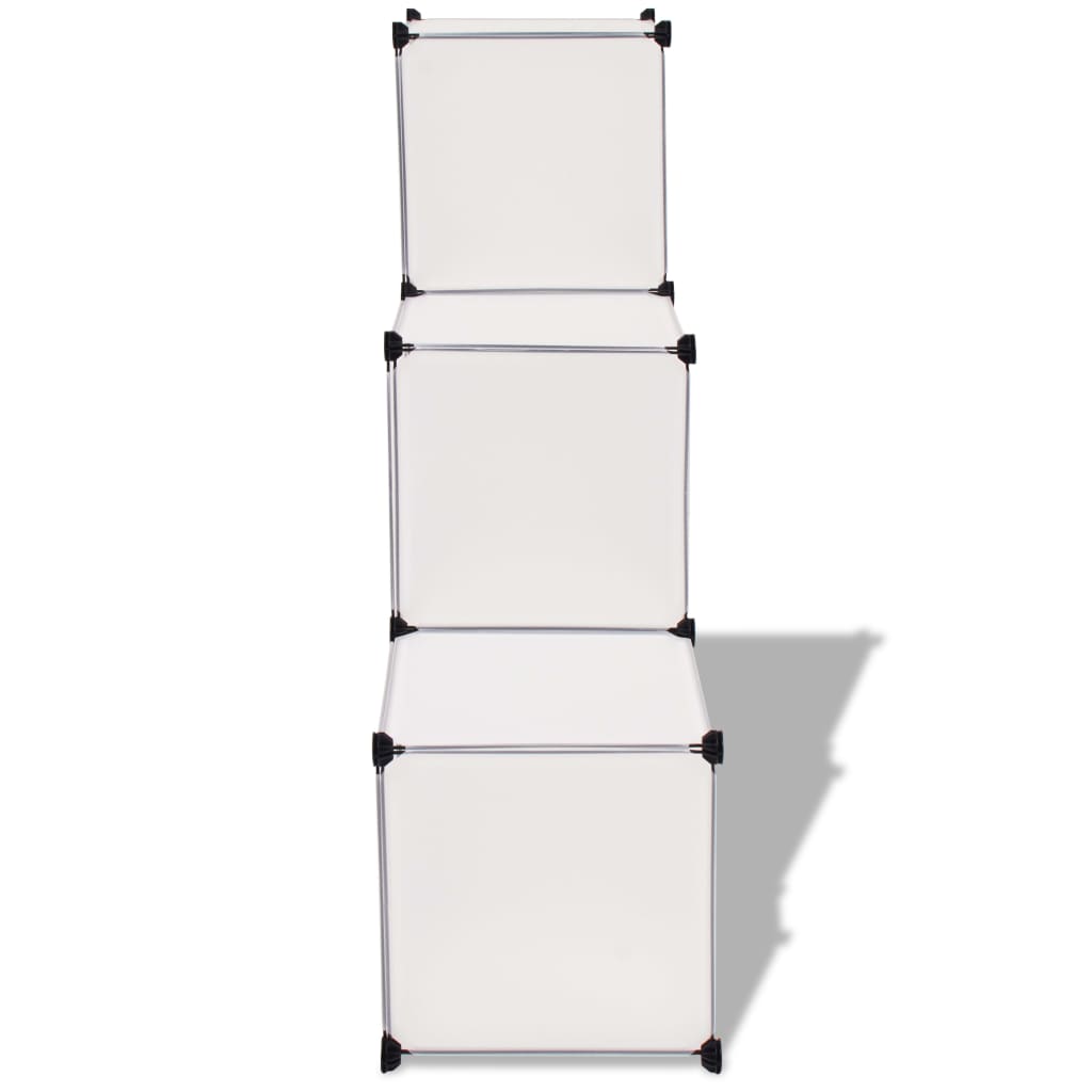 Storage Cube Organiser with 6 Compartments White