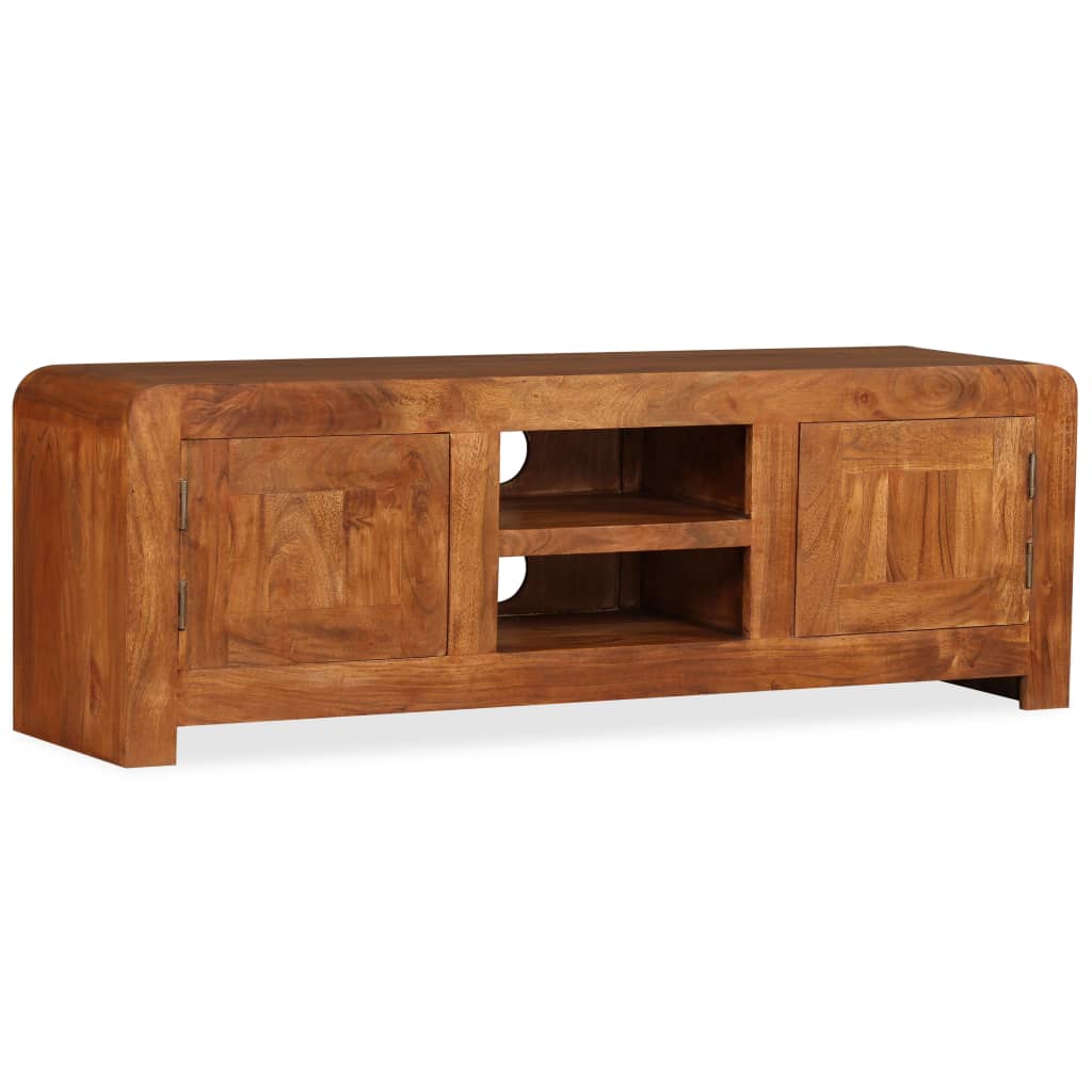 TV Cabinet Solid Wood with Honey Finish 120x30x40 cm