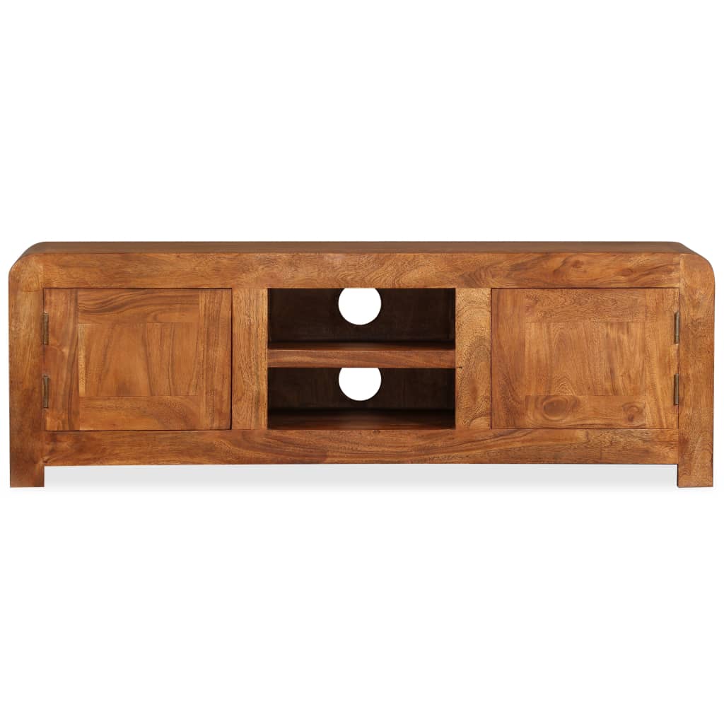 TV Cabinet Solid Wood with Honey Finish 120x30x40 cm