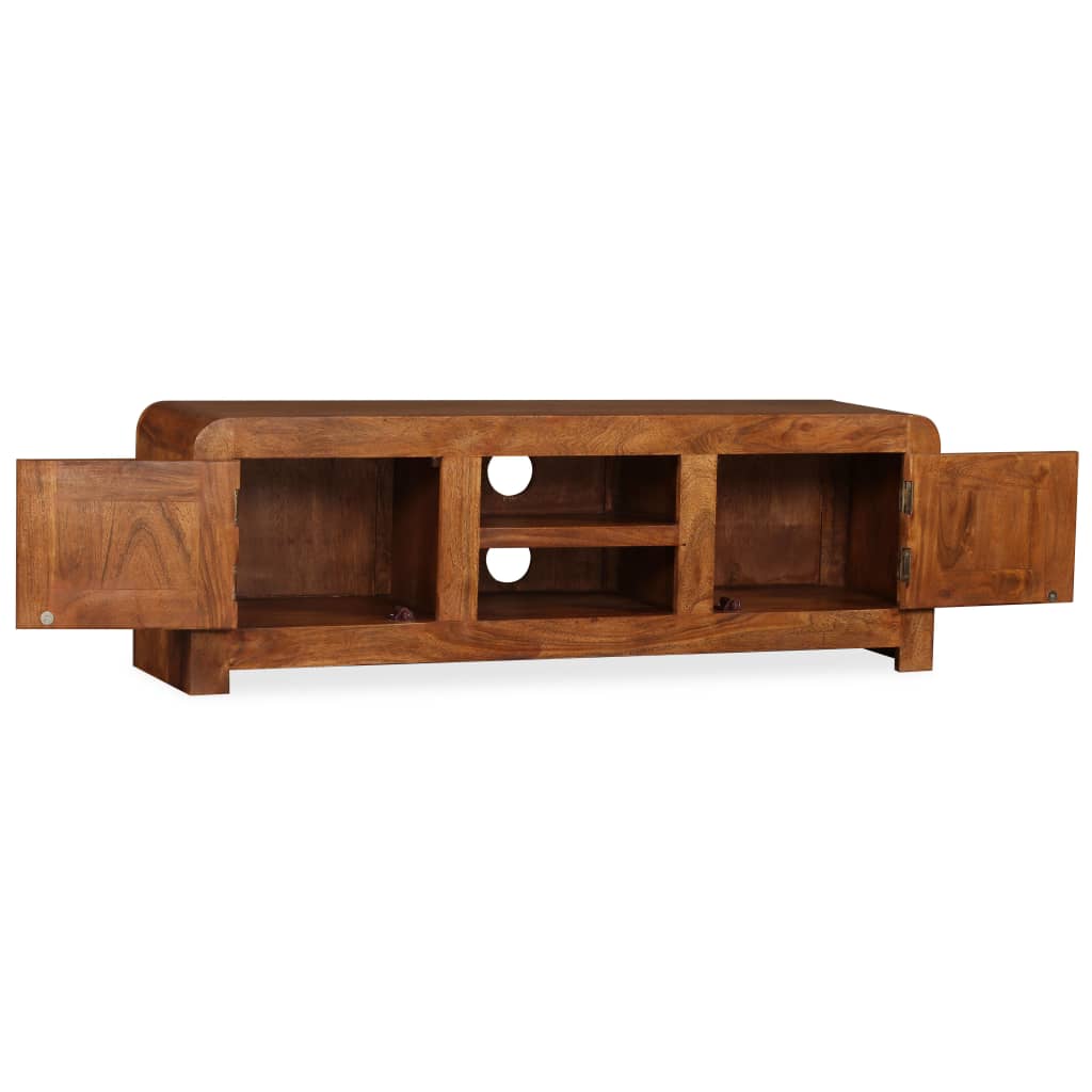 TV Cabinet Solid Wood with Honey Finish 120x30x40 cm