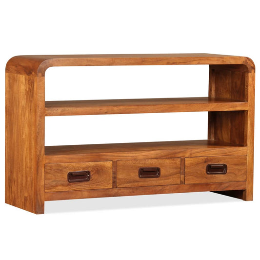 TV Cabinet Solid Wood Acacia 90x30x55 cm