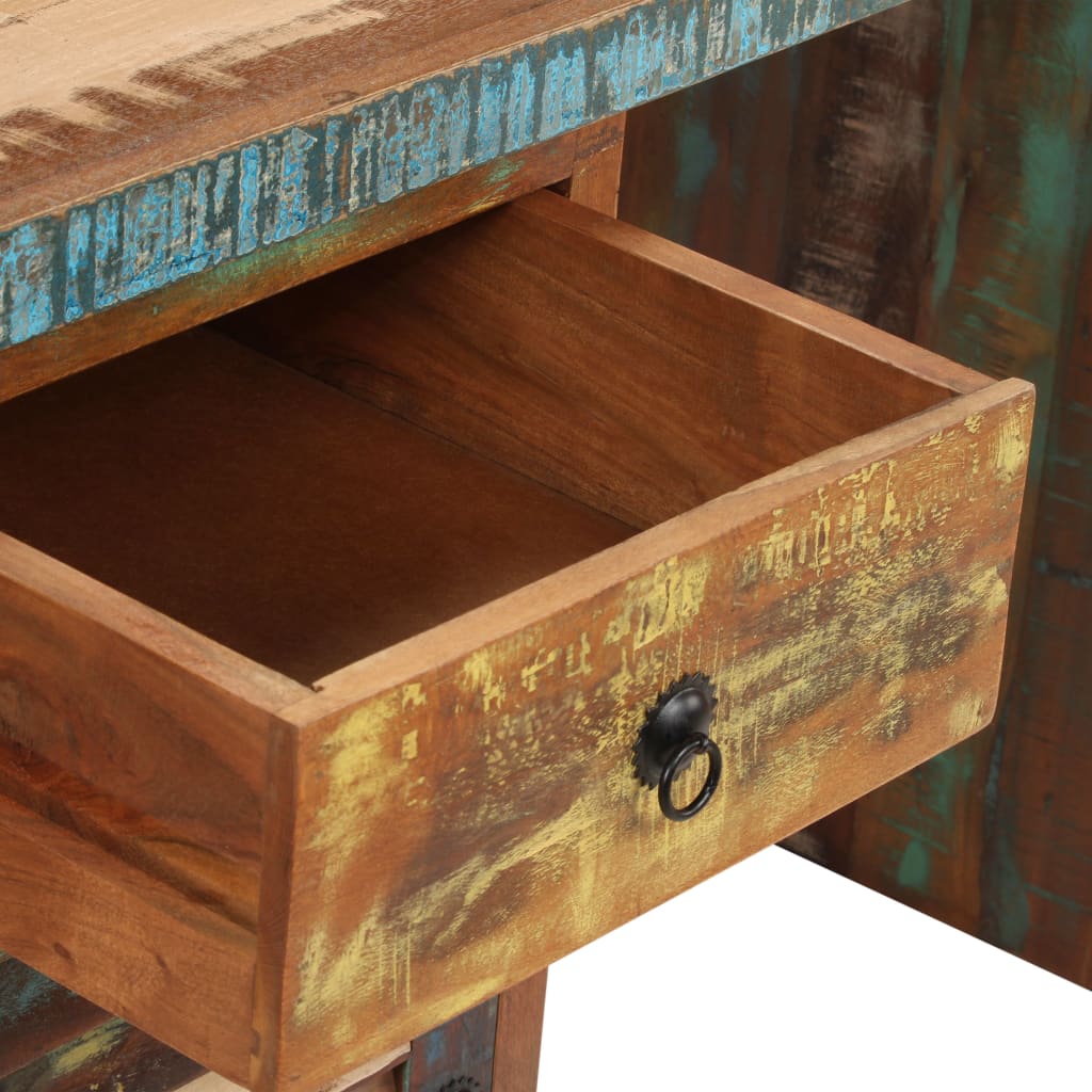 Pedestal Desk Solid Reclaimed Wood 140x50x77 cm